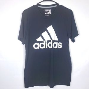 4/$25 SALE 🛍️ Adidas Black/White Logo T-Shirt M